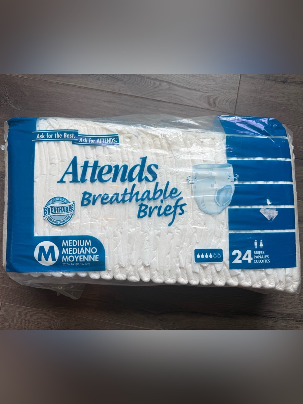 Vintage Attends Adult Diapers Medium Breathable 24 Pack BRB20 SEALED